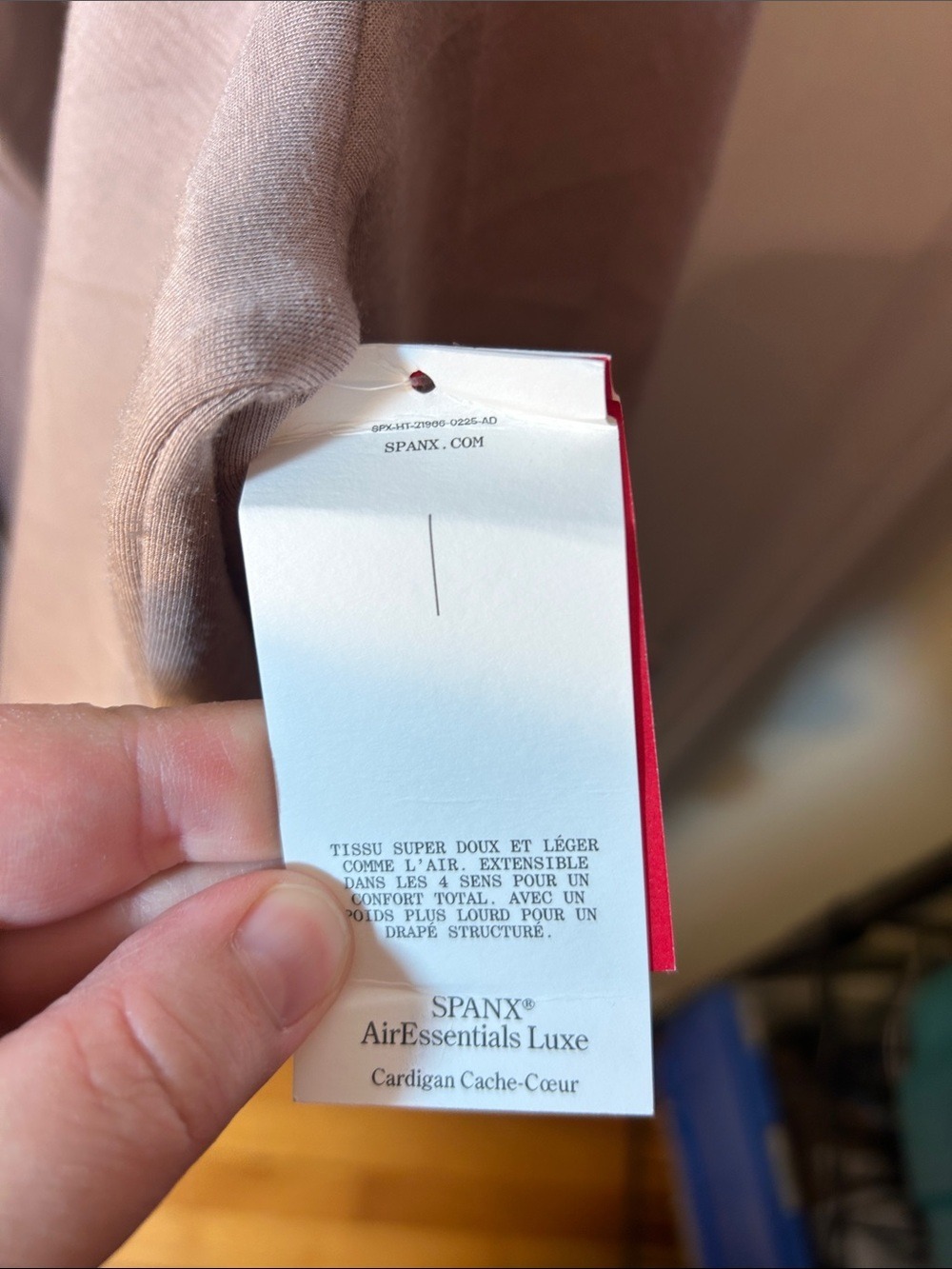 SPANX AirEssentials® Luxe Wrap Cardigan coastal fog size 1X without belt - Picture 5 of 8
